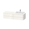 Тумба підвісна під раковину праворуч 160х55 см Duravit Happy D. 2 Plus, білий (HP4963R2222) Duravit Тумби