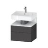 Тумба подвесная под раковину 59х59 см Duravit Qatego, графит матовый (QA4393018490000) Duravit Тумбы