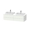 Тумба подвесная на 2 раковины 160х55 см Duravit Happy D.2 Plus, белый матовый (HP4974B3636) Duravit Тумбы