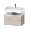 Тумба підвісна під раковину 79х59 см Duravit Qatego, сіро-коричневий (QA4394018910000) Duravit Тумби