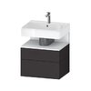 Тумба подвесная под раковину 59х59 см Duravit Qatego, графит супер матовый (QA4393018800000) Duravit Тумбы