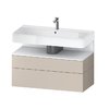 Тумба підвісна під раковину 99х59 см Duravit Qatego, сіро-коричневий (QA4395018910000) Duravit Тумби
