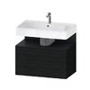 Тумба підвісна під раковину 79х59 см Duravit Qatego, дуб чорний (QA4394016160000) Duravit Тумби
