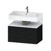 Тумба підвісна під раковину 79х59 см Duravit Qatego, дуб чорний (QA4394018160000) Duravit Тумби
