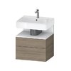 Тумба підвісна під раковину 59х59 см Duravit Qatego, дуб терра (QA4393018350000) Duravit Тумби