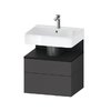 Тумба підвісна під раковину 59х59 см Duravit Qatego, графіт матовий (QA4393016490000) Duravit Тумби