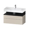 Тумба подвесная под раковину 99х59 см Duravit Qatego, серо-коричневый супер матовый (QA4395016830000) Duravit Тумбы