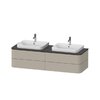 Тумба підвісна на 2 раковини 160х55 см Duravit Happy D. 2 Plus, сіро-коричневий (HP4974B6060) Duravit Тумби
