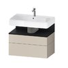 Тумба подвесная под раковину 79х59 см Duravit Qatego, серо-коричневый супер матовый (QA4394016830000) Duravit Тумбы