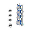 Термостатичний змішувач на 3 споживача Paffoni Modular Box, хром (MDE019CR + MDBOX019) Для ванни, Для душа Хром