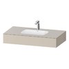 Мебельный комплект с консолью и раковиной 100х55 см Duravit Qatego, серо-коричневый супер матовый (QA4691083830000) Duravit Мебельные комплекты