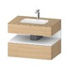 Мебельный комплект с консолью и раковиной 80х55 см Duravit Qatego, дуб (QA4785018300000) Duravit Мебельные комплекты