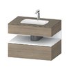 Мебельный комплект с консолью и раковиной 80х55 см Duravit Qatego, дуб терра (QA4785018350000) Duravit Мебельные комплекты