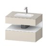Мебельный комплект с консолью и раковиной 80х55 см Duravit Qatego, серо-коричневый супер матовый (QA4785018830000) Duravit Мебельные комплекты