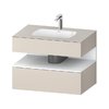 Меблевий комплект з консоллю і раковиною 80х55 см Duravit Qatego, сіро-коричневий (QA4785018910000) Duravit Меблеві комплекти