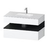 Мебельный комплект с консолью и раковиной 100х55 см Duravit Qatego, белый матовый (QA4786016180000) Duravit Мебельные комплекты