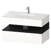 Меблевий комплект з консоллю і раковиною 100х55 см Duravit Qatego, білий (QA4786016220000) Duravit Меблеві комплекти