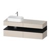 Тумба подвесная под раковину слева, 160х55 см Duravit Qatego, серо-коричневый (QA4777016910000) Duravit Тумбы