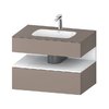 Мебельный комплект с консолью и раковиной 80х55 см Duravit Qatego, базальт матовый (QA4785018430000) Duravit Мебельные комплекты
