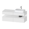 Тумба подвесная под раковину справа, 140х55 см Duravit Qatego, белый матовый (QA4766018180000) Duravit Тумбы