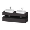 Тумба подвесная на 2 раковины, 160х55 см Duravit Qatego, графит супер матовый (QA4779016800000) Duravit Тумбы