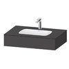 Мебельный комплект с консолью и раковиной 80х55 см Duravit Qatego, графит матовый (QA4690049490000) Duravit Мебельные комплекты