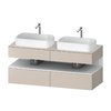 Тумба підвісна під 2 раковини, 140х55 см Duravit Qatego, сіро-коричневий (QA4767018910000) Duravit Тумби