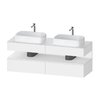 Тумба підвісна на 2 раковини, 160х55 см Duravit Qatego, білий матовий (QA4779018180000) Duravit Тумби