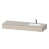 Мебельный комплект с консолью и раковиной справа, 160х55 см Duravit Qatego, серо-коричневый супер матовый (QA4694083830000) Duravit Мебельные комплекты