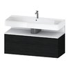 Тумба подвесная под раковину 119х59 см Duravit Qatego, дуб черный (QA4396018160000) Duravit Тумбы