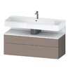 Тумба подвесная под раковину 119х59 см Duravit Qatego, базальт матовый (QA4396018430000) Duravit Тумбы