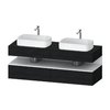Тумба подвесная на 2 раковины, 160х55 см Duravit Qatego, дуб черный (QA4779018160000) Duravit Тумбы