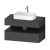 Тумба подвесная под раковину, 100х55 см Duravit Qatego, графит матовый (QA4731016490000) Duravit Тумбы