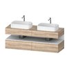Тумба подвесная на 2 раковины, 160х55 см Duravit Qatego, дуб мраморный (QA4779018550000) Duravit Тумбы