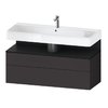 Тумба подвесная под раковину 119х59 см Duravit Qatego, графит супер матовый (QA4396016800000) Duravit Тумбы