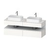 Тумба подвесная на 2 раковины, 160х55 см Duravit Qatego, белый супер матовый (QA4779018840000) Duravit Тумбы