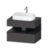 Тумба підвісна під раковину, 80х55 см Duravit Qatego, графіт матовий (QA4730016490000) Duravit Тумби