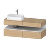 Тумба подвесная под раковину слева, 140х55 см Duravit Qatego, дуб (QA4765018300000) Duravit Тумбы