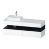Тумба подвесная под раковину слева, 160х55 см Duravit Qatego, белый матовый (QA4777016180000) Duravit Тумбы