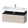 Тумба підвісна під раковину 119х59 см Duravit Qatego, сіро-коричневий супер матовий (QA4396016830000) Duravit Тумби