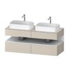 Тумба подвесная под 2 раковины, 140х55 см Duravit Qatego, серо-коричневый супер матовый (QA4767018830000) Duravit Тумбы