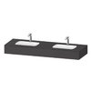 Мебельный комплект с консолью и 2-мя раковинами, 160х55 см Duravit Qatego, графит матовый (QA4695049490000) Duravit Мебельные комплекты
