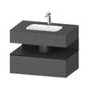Меблевий комплект з консоллю і раковиною 80х55 см Duravit Qatego, графіт матовий (QA4785016490000) Duravit Меблеві комплекти