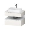 Тумба подвесная под раковину, 80х55 см Duravit Qatego, белый супер матовый (QA4730018840000) Duravit Тумбы