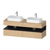 Тумба подвесная на 2 раковины, 160х55 см Duravit Qatego, дуб (QA4779016300000) Duravit Тумбы