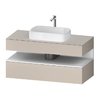 Тумба подвесная под раковину, 120х55 см Duravit Qatego, серо-коричневый (QA4732018910000) Duravit Тумбы