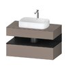 Тумба подвесная под раковину, 100х55 см Duravit Qatego, базальт матовый (QA4731016430000) Duravit Тумбы