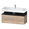 Тумба подвесная под раковину 119х59 см Duravit Qatego, дуб мраморный (QA4396016550000) Duravit Тумбы