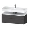 Тумба підвісна під раковину 119х59 см Duravit Qatego, графіт матовий (QA4396018490000) Duravit Тумби