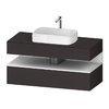 Тумба подвесная под раковину, 120х55 см Duravit Qatego, графит супер матовый (QA4732018800000) Duravit Тумбы